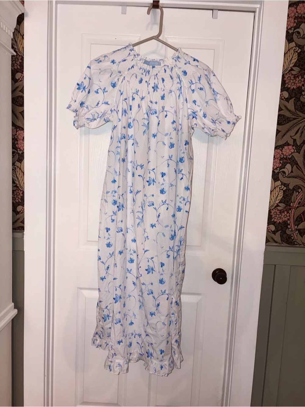Hill House White Dress with Blue Floral Details - Picture 2 of 5